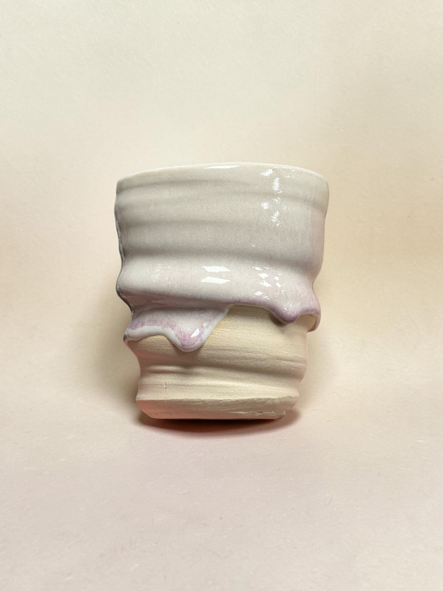 White swirl mug (pale pink hint)